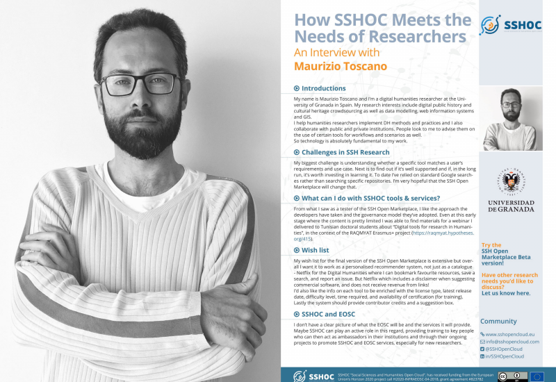 How SSHOC Meets the Needs of Researchers - An Interview with Maurizio Toscano